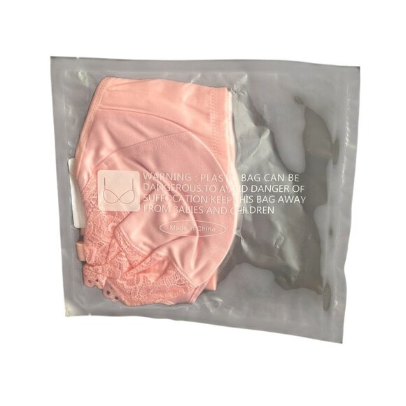 Exclare Women's Front Closure Lace Underwire Wide Shoulder Straps Bra Pink 36D - Picture 6 of 7